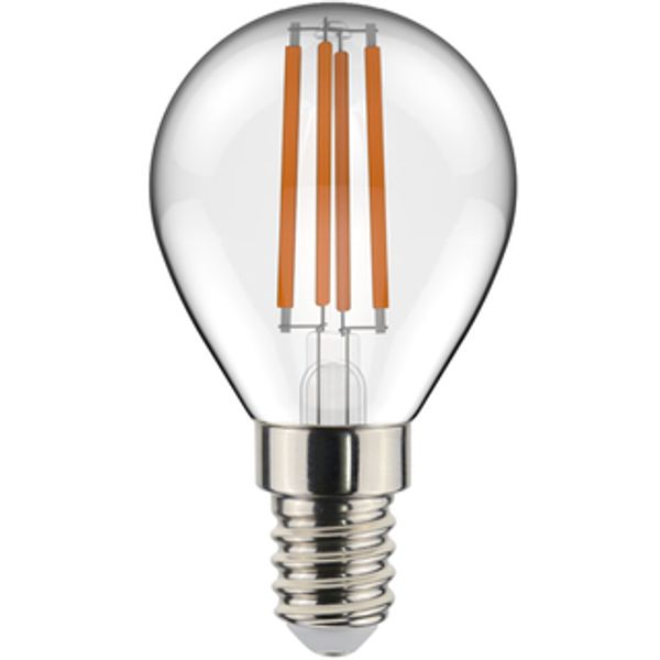 LED Filament Bulb - Globe G45 E14 4.5W 470lm 2700K Clear 330°  - Dimmable image 1