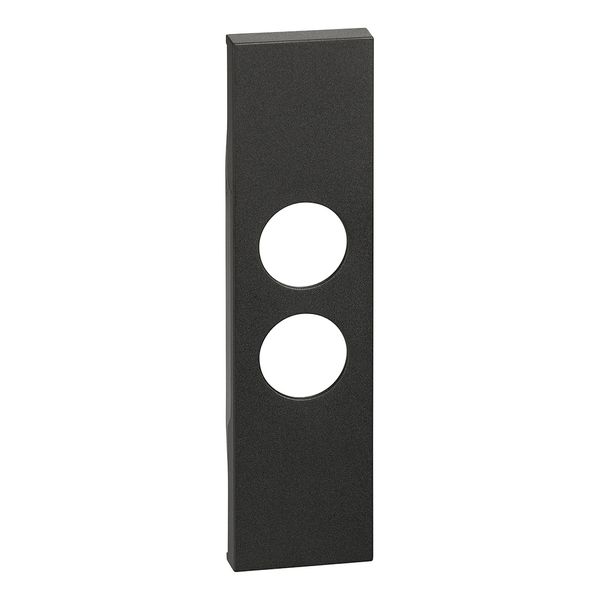 L.NOW - TV-SAT socket cover 1M black image 1