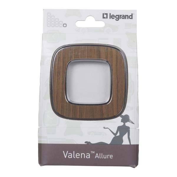 Plate Valena Allure - 1 gang - walnut image 4