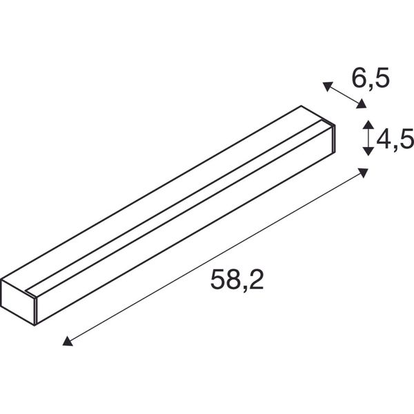 SIGHT LED 2x7,5W 3000K 1500lm, with switch, L-600mm, white image 2