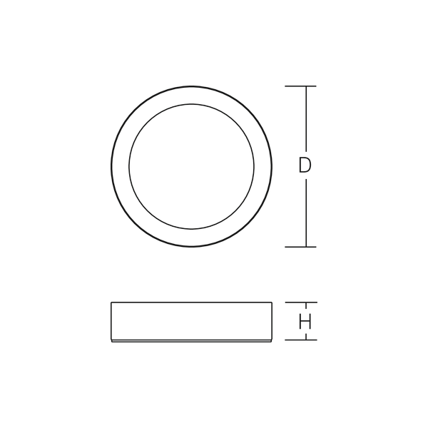 TOLEDO FLAT round, 5 W, 470 lm, 830, white, on/off Surface mounted dow image 4