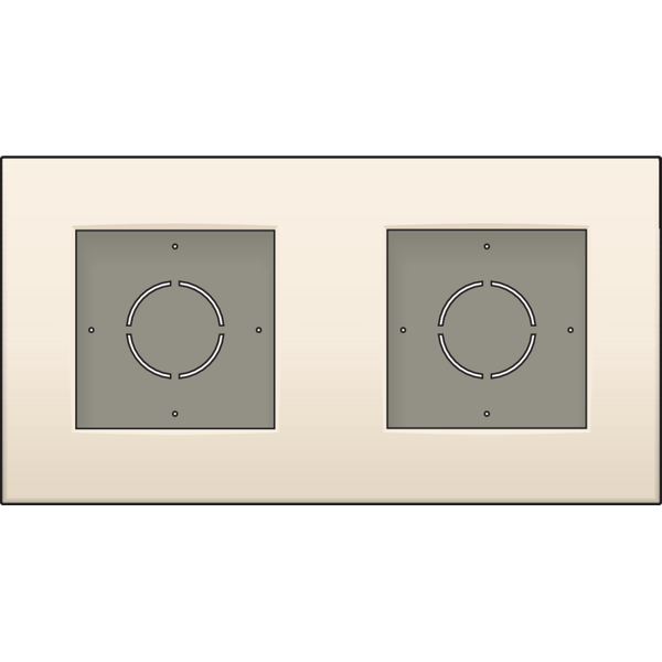 Double surface-mounting kit for two flush-mounting functions, cream image 3