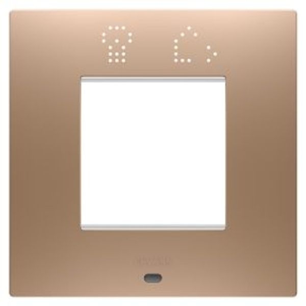 EGO SMART INTERNATIONAL PLATE - IN PAINTED TECHNOPOLYMER - 2 MODULES - SOFT COPPER - CHORUSMART image 1