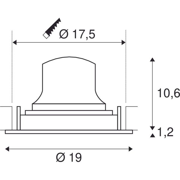 NUMINOS XL DL 37,4W 3550lm 3000K 55ø 1050mA LED white image 2