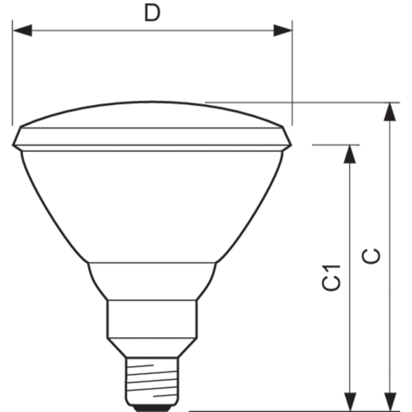 PAR38 IR 150W E27 230V Red 1CT/12 image 3