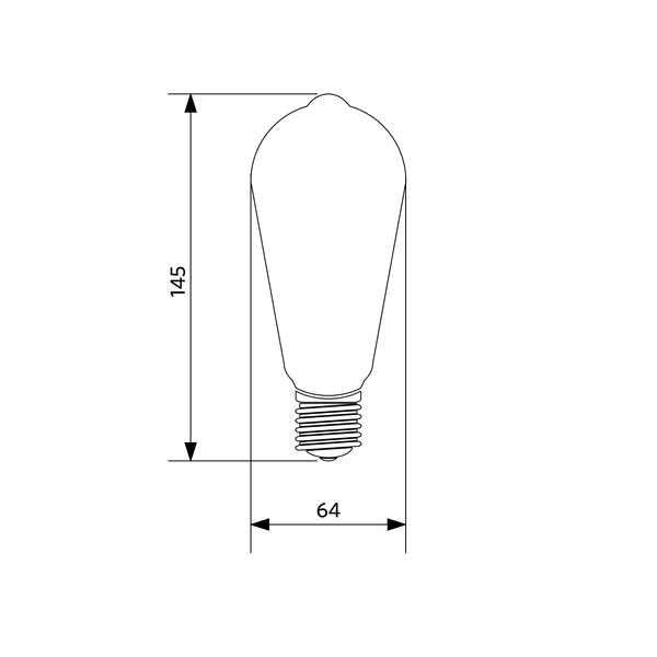 LED-E-ST64-FILA-E27-7W-DIM-2700K-CL image 4