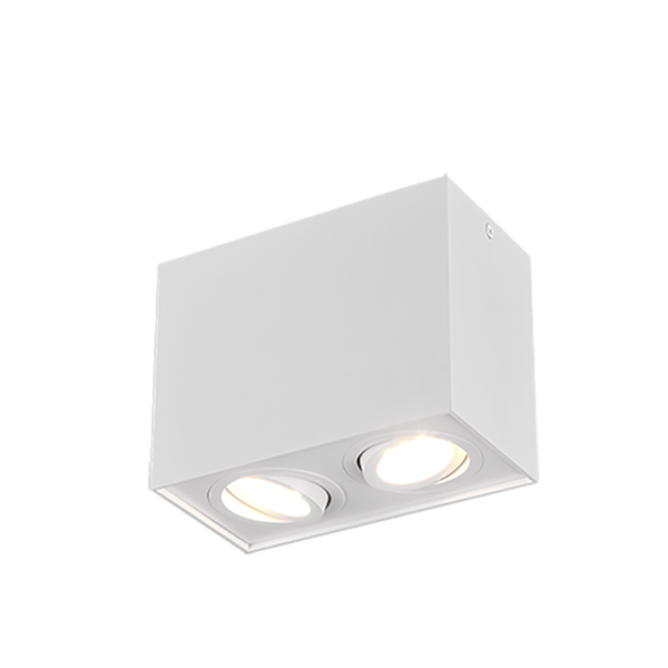 Biscuit ceiling lamp 2-pc GU10 matt white image 1