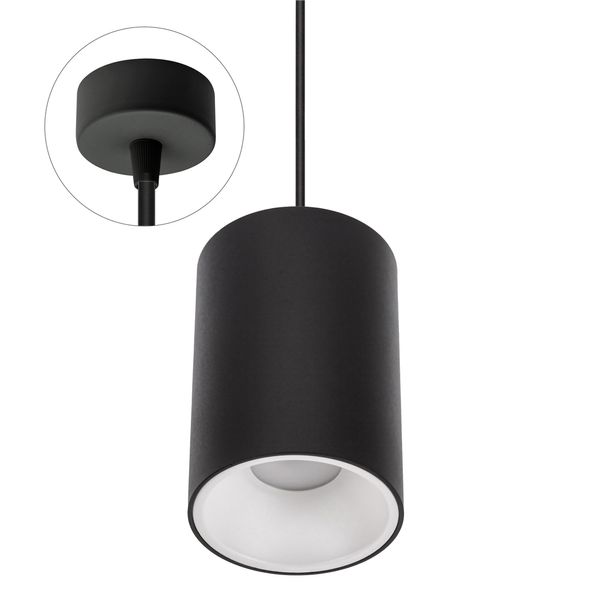 CHLOE ELEMENTO GU10 pendant lamp black round base image 3