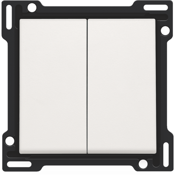 Finishing set for two-circuit switch, two-way switch + N.O. push butto image 2