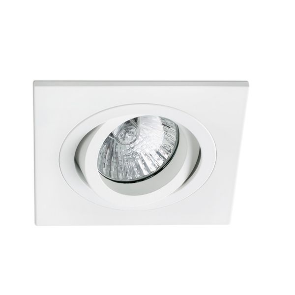 RADON ADJUST WHITE RECESSED LAMP SQUARE GU10 image 1