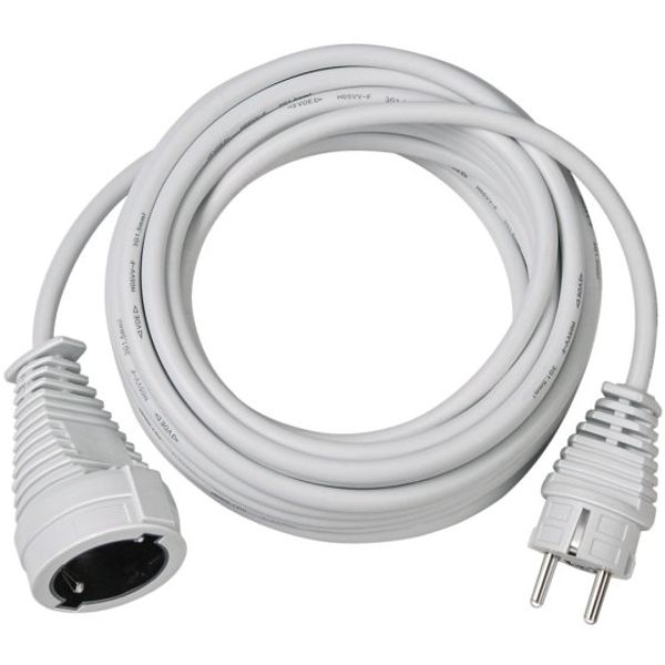 Quality plastic extension cable 10m white H05VV-F 3G1,5 image 1