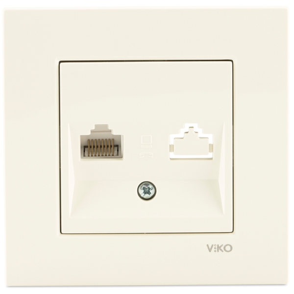 Karre Beige One Gang Data Socket (CAT6) image 1