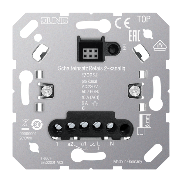 Relay switch insert 2-channel 1702SE image 3