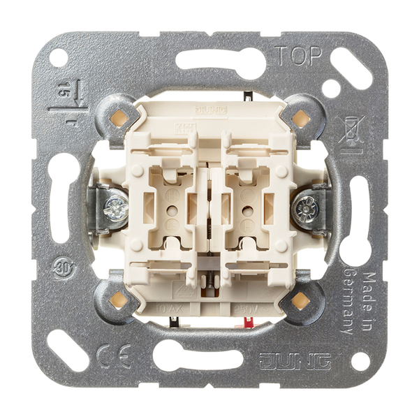 2-gang blind switch insert, 1-pole push 539VU image 3