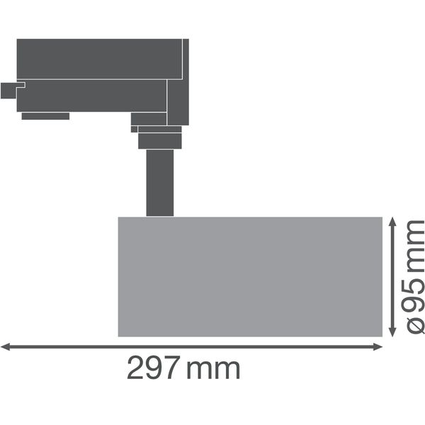 TRACKLIGHT SPOT D95 55W 55 W 3000 K 90RA NFL GY image 2