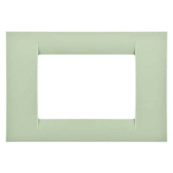 VIRNA PLATE - IN TECHNOPOLYMER GLOSS FINISHING - 3 GANG - VENETIAN GREEN - SYSTEM image 2