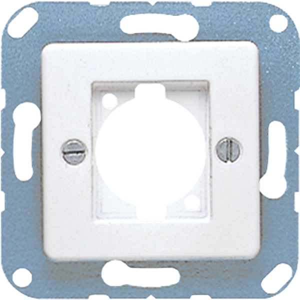 Centre plate for audio connectors, white image 5