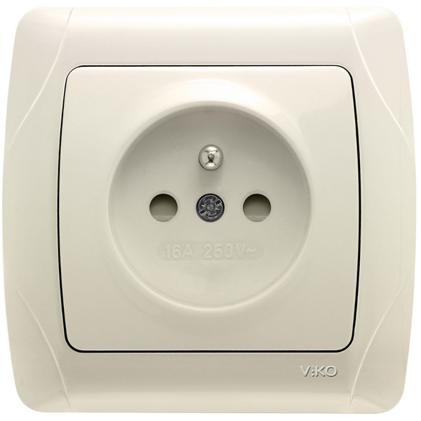 Carmen Beige UPS Socket Child Protection image 1