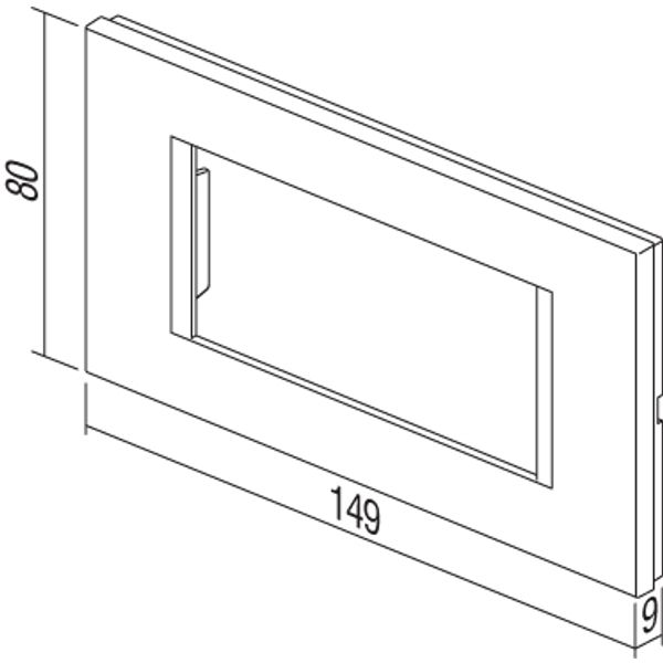 Cover frame 4M, soft touch black image 3