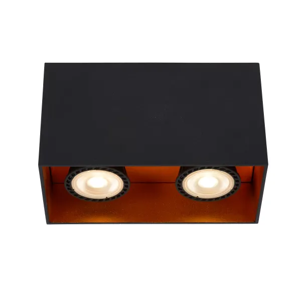 Lucide BIDO - Ceiling spotlight - 2xGU10 - Black image 1