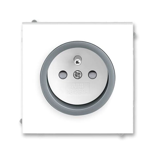 5519M-A02457 44 Socket outlet with earthing pin, shuttered image 1