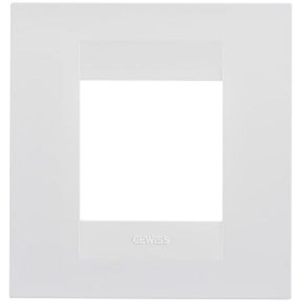 GEO INTERNATIONAL PLATE - IN PAINTED TECHNOPOLYMER - 2 MODULES - SATIN WHITE - CHORUSMART image 1