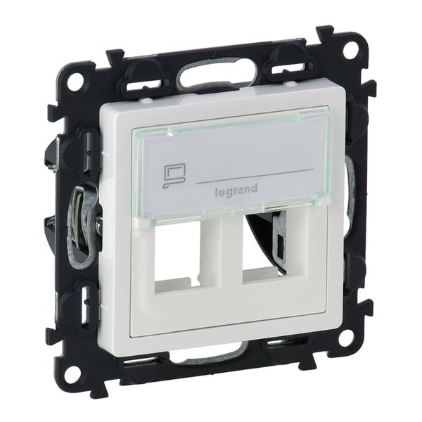 Cover plate Valena Life - double keystone adaptor - white image 1