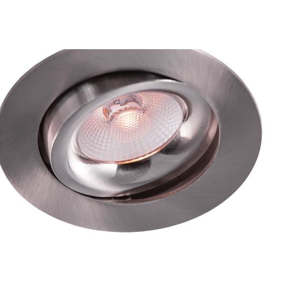 LED Downlight 10W DIMM CCT 800Lm Flicker-Free 40° CRI 90 Cutout 83-88mm (External Driver Included) Brushed nickel THORGEON image 3