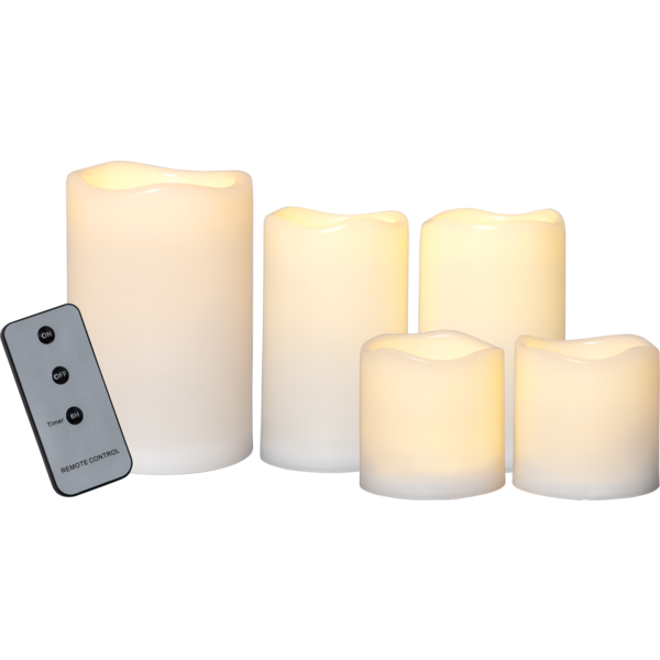 LED Pillar Candle Paul set of 5 image 2