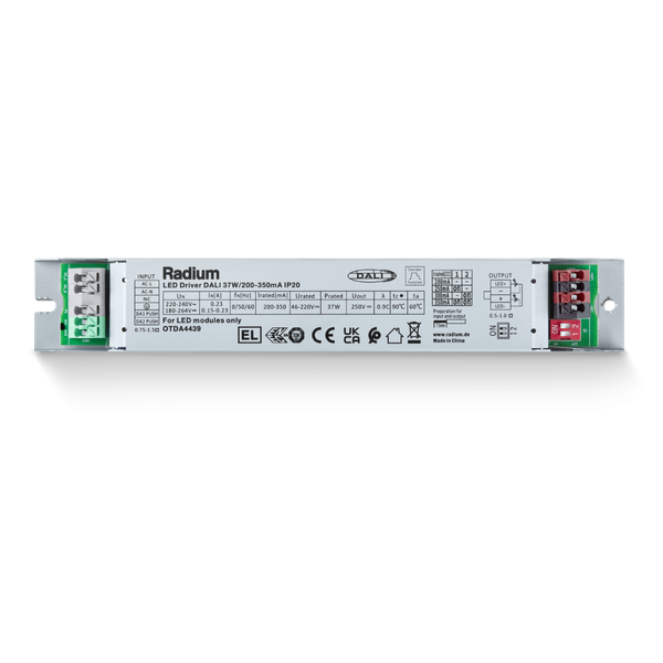 DALI-driver for DC-LED lamps and modules, DRIVER DALI 37W/200-350mA IP20 image 1