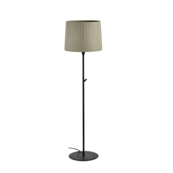 SAMBA BLACK FLOOR LAMP GREEN RIBBONED LAMPSHADE ø4 image 1