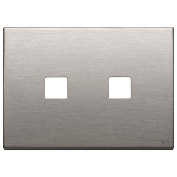 Plate 3Mx2 Flat brushed nickel image 1