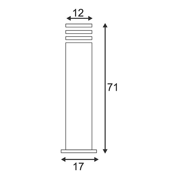 RUSTY SQUARE 70 outdoor lamp, E27 max.11W, IP55, rusted iron image 2