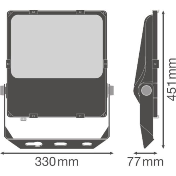 FLOODLIGHT PERFORMANCE DALI SYM R30 150W 4000K BK image 17