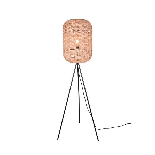 Runa floor lamp E27 matt black/sisal image 1