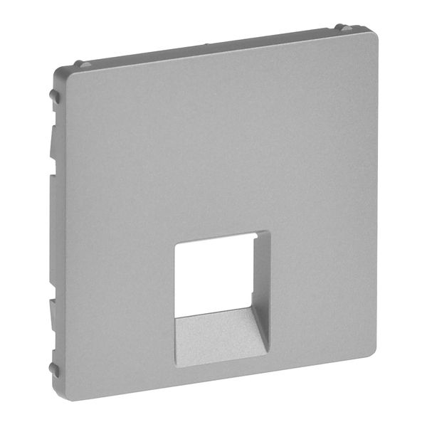 Cover plate Valena Life - RJ 45/RJ 11 socket - aluminium image 1