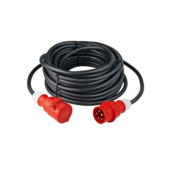 'CEE neoprene rubber cable extension 32A,22Kw, 10m H07RN-F 5G4 with phase inverter plug 440V' image 1