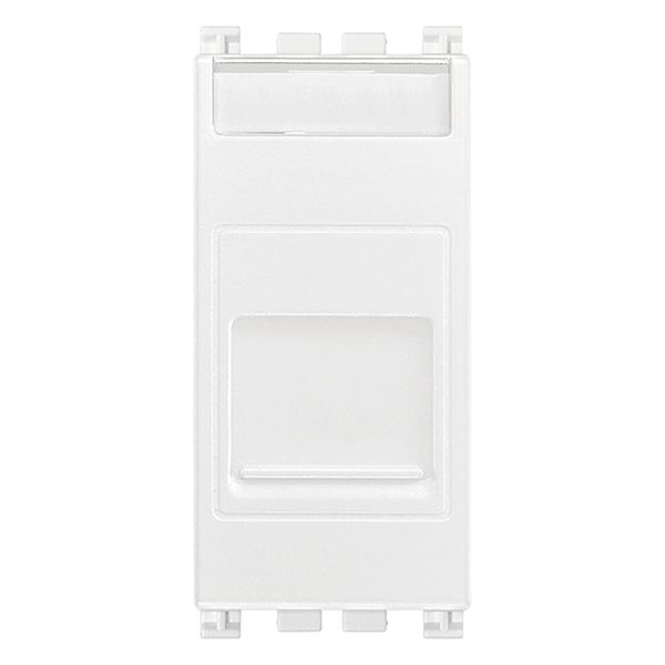 RJ12 phone jack 6/6 +cover white image 1