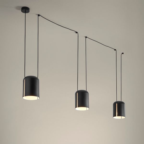 Pendant Attic Triple Rectangular Shape E27 23W Black  00-7400-05-05 image 1