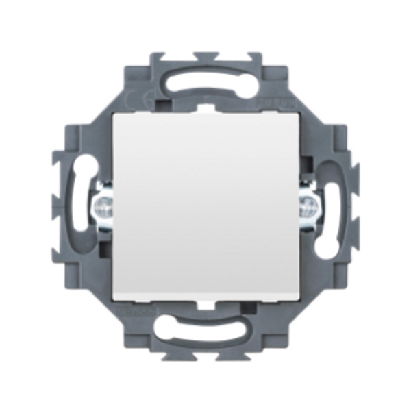 ONE-WAY SWITCH 1P 250V ac - QUICK WIRING TERMINALS - 10AX - ILLUMINABLE - NEUTRAL - WHITE - DAHLIA image 1