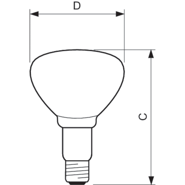 BR125 IR 150W E27 230-250V Red 1CT/10 image 5