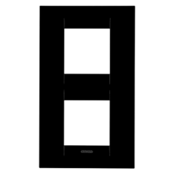 GEO INTERNATIONAL PLATE - IN TECHNOPOLYMER - 2+2 MODULES VERTICAL - TONER BLACK- CHORUSMART image 1