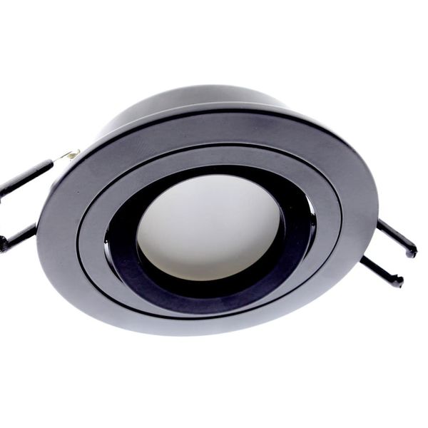 Helium Recessed Light Round Tilting Black image 2