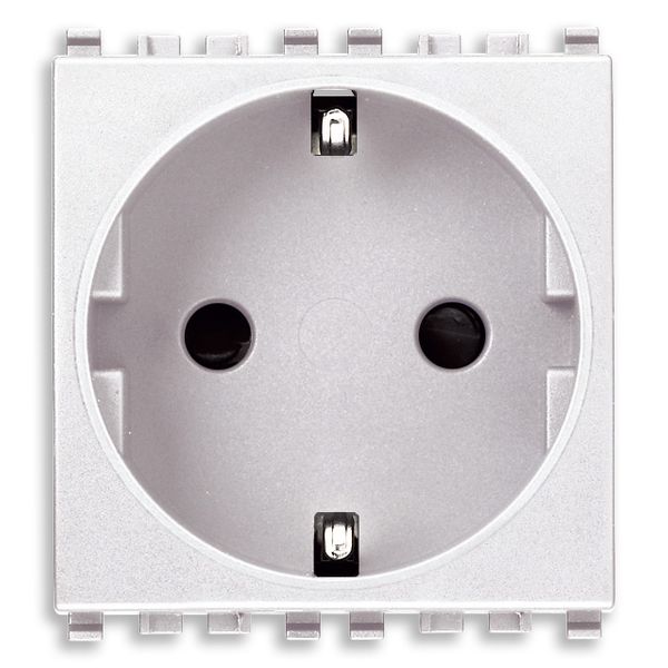 2P+E 16A German SICURY outlet white image 1