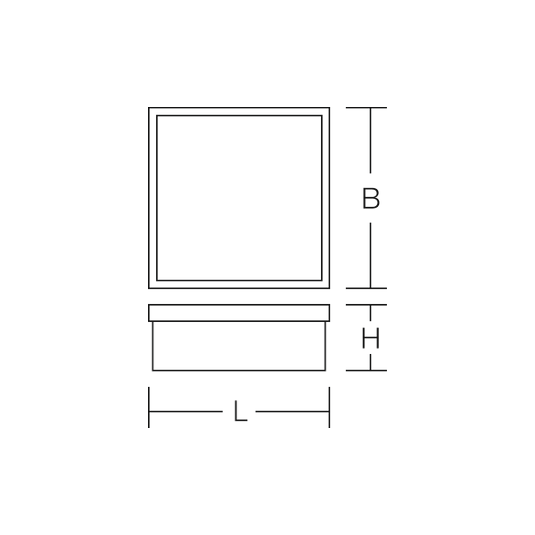 QUADRAT, white, on/off Ceiling and wall luminaires, L 226 B 226 H 110, image 4