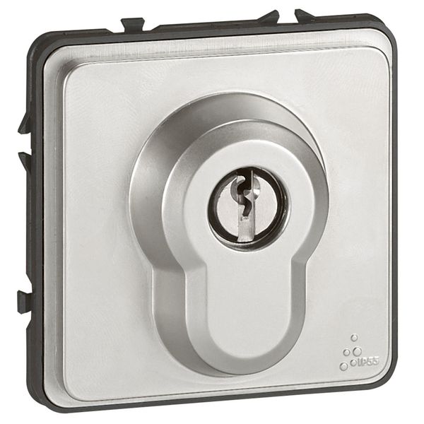 3-position key-operated pushbutton Soliroc - 6A-230V - IP 54 - with off position image 2