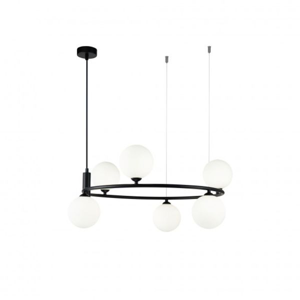 Modern Ring Pendant Lamp Black image 3