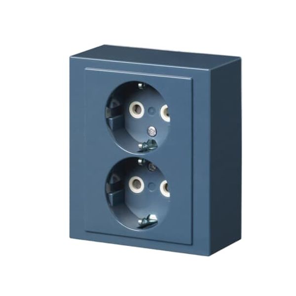 402EA-06 Socket outlet Protective contact (SCHUKO) Blue - Impressivo image 1