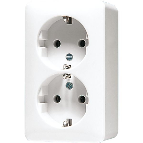 SCHUKO® socket, 47 mm high 6020AWW image 3