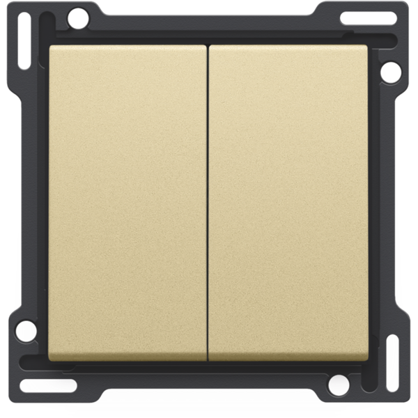 Finishing set for two-circuit switch, two-way switch + N.O. push butto image 2